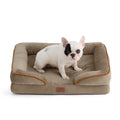Bedsure Orthopedic Dog Bed Medium Size Dogs - Washable Small Medium Dog Cat Bed Waterproof, Comfort Cats Couch Sofa with Washable Removable Cover, Pets Bed with Nonskid Bottom, Grey, 28"