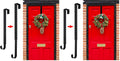 GP Life Wreath Hanger for Front Door, Adjustable from 15 to 25 Inches Hanger, 20 lbs Larger Door Upgrade Christmas Fall Wreaths Decorations Hook (Black)