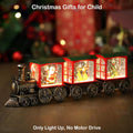 Train Snow Globe Christmas Snow Globe Lantern with Auto 6H Timer and Manual Glitter, Lighted Christmas Decorations Indoor with Santa Claus Reindeer Tree for Home Tabletop, Battery Operated