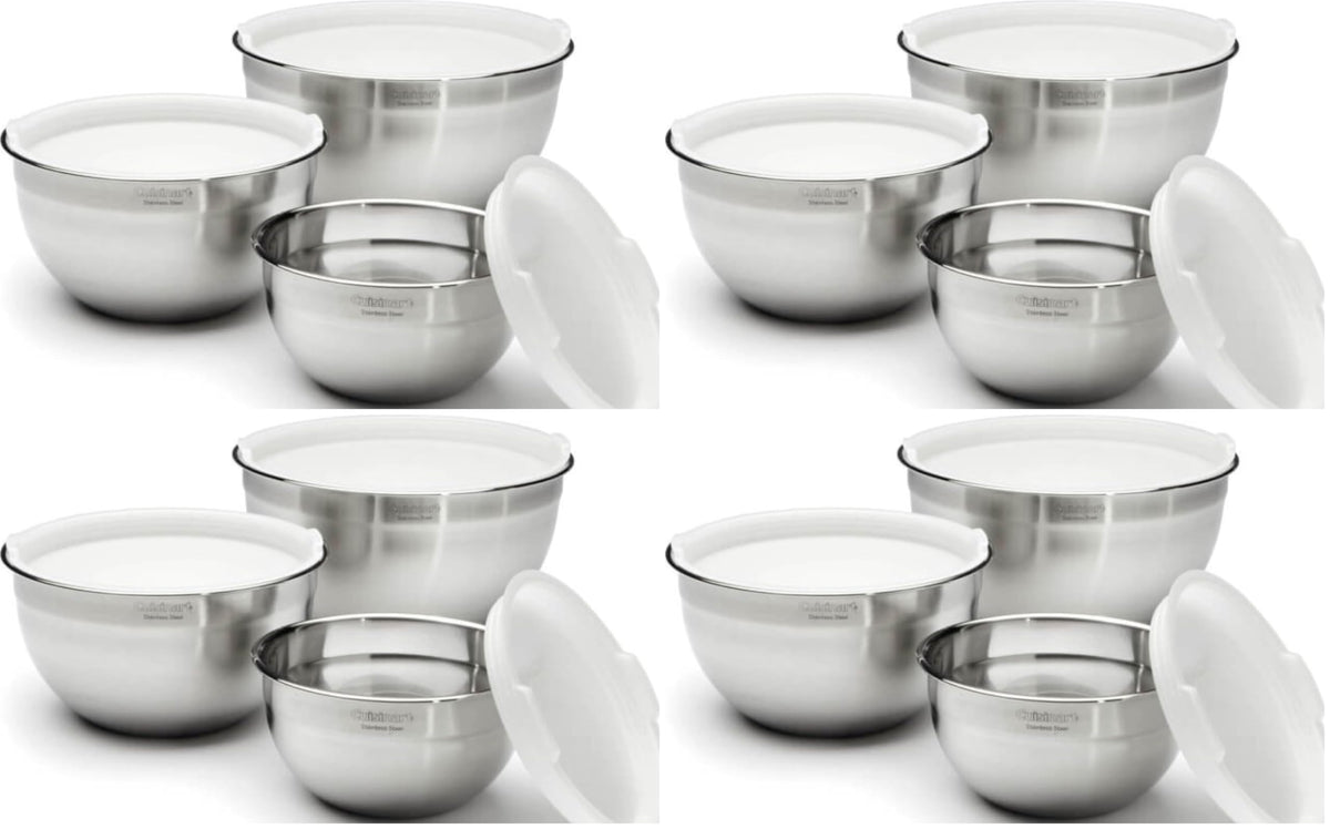 Cuisinart Mixing Bowl Set, Nesting Bowls, Stainless Steel, 3-Piece