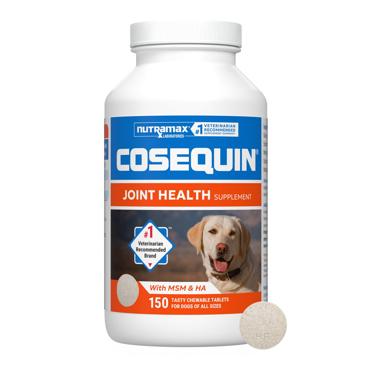 Nutramax Cosequin for Dogs Joint Health Supplement, Contains Glucosamine for Dogs, Plus Chondroitin and MSM, Supports Healthy Joints, For All Breeds and Sizes, Chewable Tablets, 132 Count