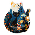 Ergonomic Mouse Pad with Wrist Rest, Cute Cat Memory Foam Padded Pain Relief Non-Slip Wrist Support Mouse Mat for Gaming Work Computer Laptop, Funny Office Supplies Desk Accessory, Jet Black