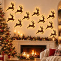 LED Reindeer Wall Decorations,3D Wooden Christmas Lighting Decor