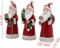 Hodao Santa Claus Decorative Figurine - Home Decor - Autumn Thanksgiving - Handcrafted - Perfect Choice for Christmas Home Decor and Indoor Holiday Display(3 PCS) (Red)