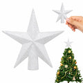 SUNEZLGO Mini Christmas Tree Topper, 3.35 Inch Small Star Treetop, Small Christmas Tree Top, Mini Christmas Tree Ornaments, Ornaments for Tree, Tree Star for Xmas Holiday Party Home Decoration