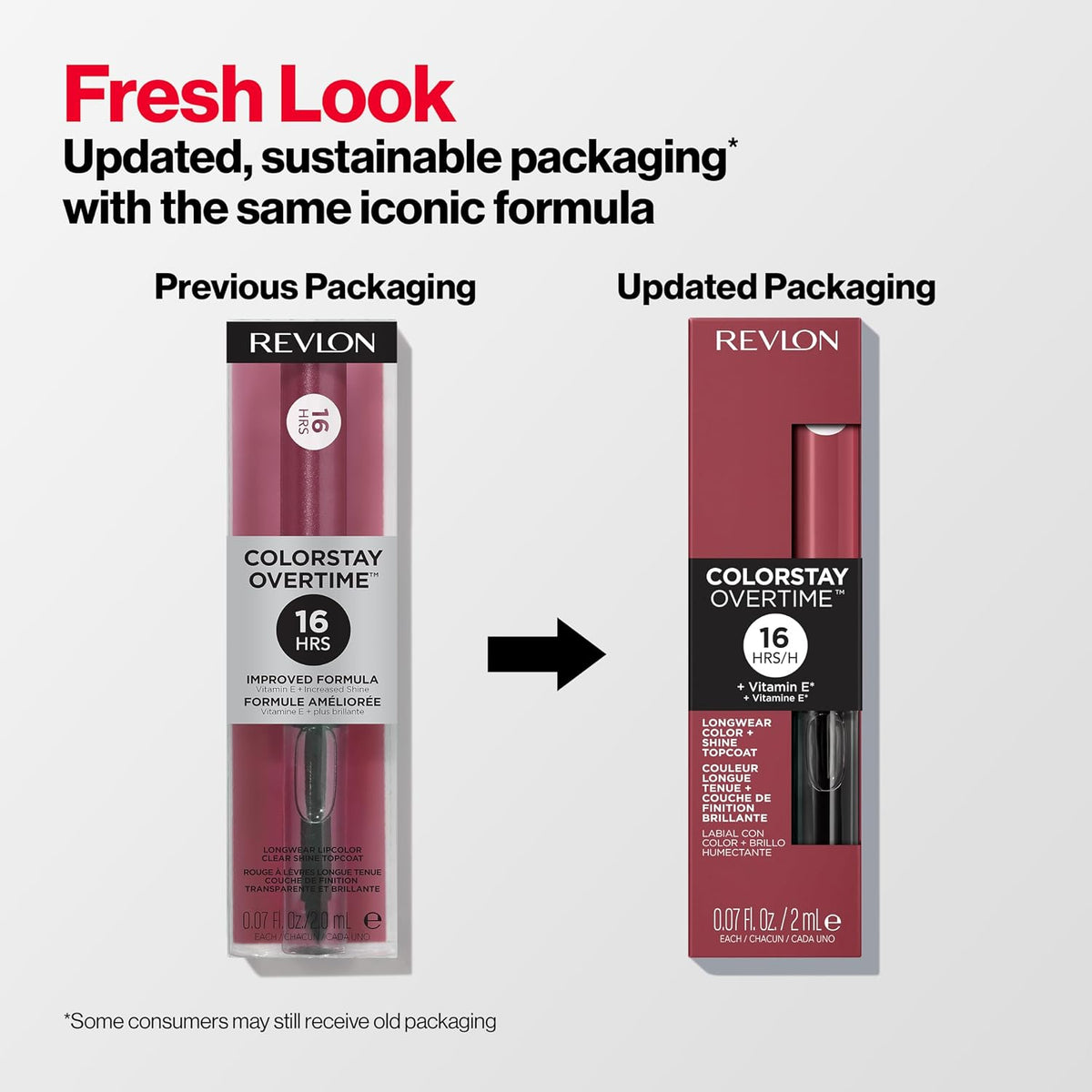 Revlon ColorStay Overtime Liquid Lipstick with Clear Lip Gloss, Long-Lasting Lip Color, Dual Ended with Moisturizing Vitamin E, 350 Bare Maximum, 0.07 fl oz