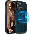 LOHASIC for iPhone 17 Leather Case, Magnetic Phone Case 6.3", Vintage Brown