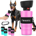 lesotc Dog Water Bottle, Portable Pet Water Dispenser, Leak Proof Travel Squeeze Water Bottle for Dogs, Puppy Essentials Dog Stuff Accessories for Outdoor Walking, Hiking, BPA-Free, Lightweight