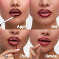 Sacheu Lip Liner STAY-N Peel Off Lip Stain, Longwear, p-INKED | Water-resistant, transfer & smudge-proof, lip tint with hyaluronic acid & vitamin E for conditioning benefits, matte finish