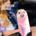 Ello Ellies 12oz Stainless Steel Leakproof Kids Water Bottle, Dog | Insulated kids water bottle with straw, leakproof locking lid, carry handle, and stainless steel fun animal design for school