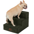 EHEYCIGA Dog Stairs for Bed 18" H, 4-Step Dog Steps for High Bed, Pet Steps for Small Dogs and Cats, Non-Slip Balanced Pet Ramp Indoor, Grey