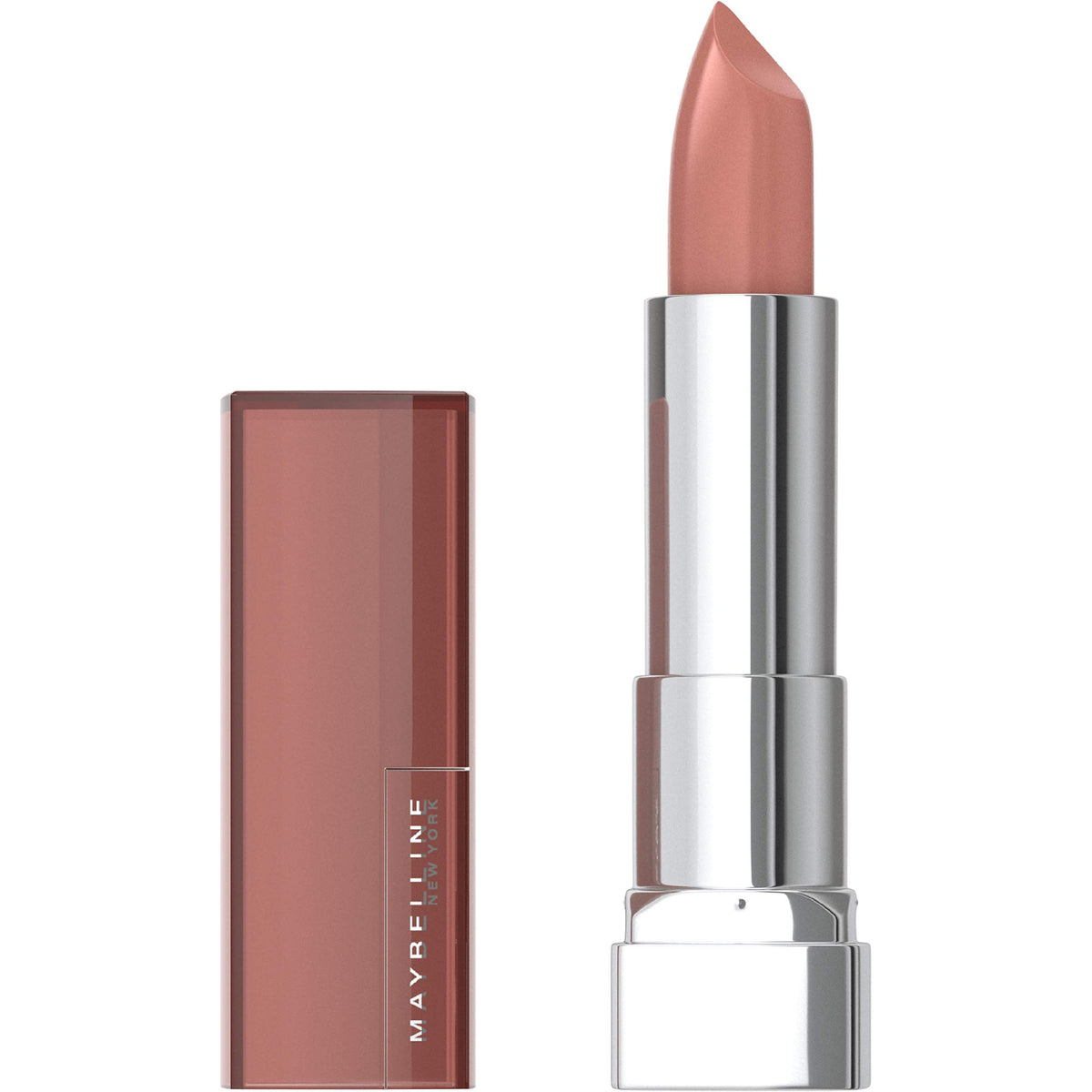 Maybelline Color Sensational Lipstick, Lip Makeup, Matte Finish, Hydrating Lipstick, Nude, Pink, Red, Plum Lip Color, Divine Wine, 1 Count