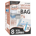 Cozy Essential Vacuum Storage Bags, 80% Compression Vacuum Seal Space Saver Plastic Packaging Bags for Clothes, Blankets, Pillow, Bedding, Comforters, Sealer Clothing Storage,20 Combo