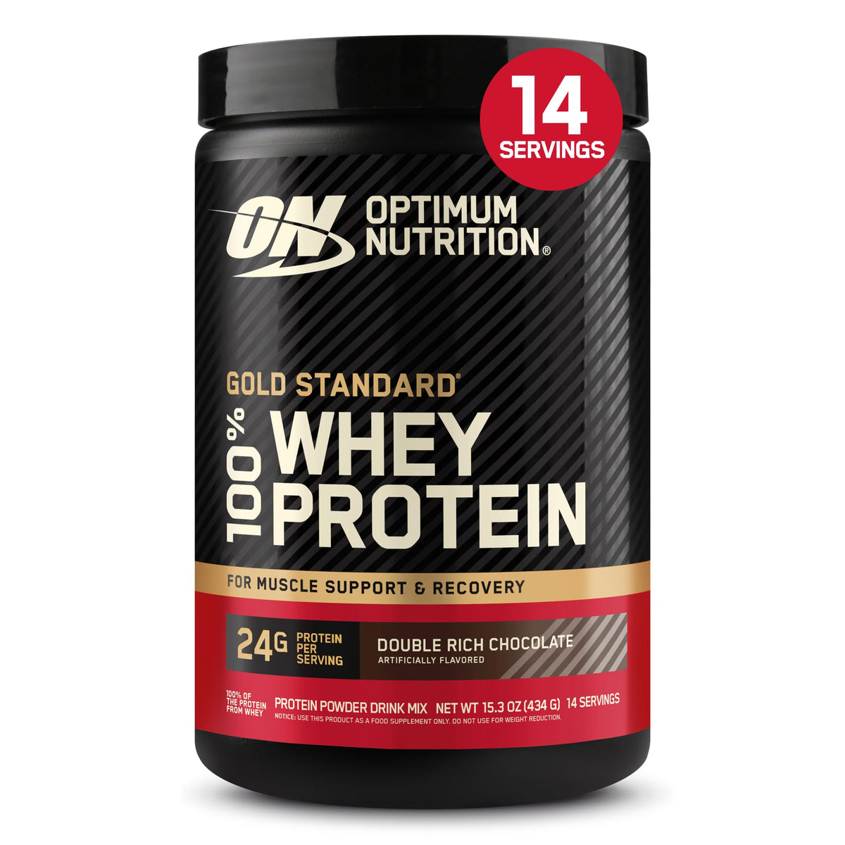 Optimum Nutrition Gold Standard 100% Whey Protein Powder, Cookies & Cream, 2 Pound (Packaging May Vary)