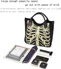 Gothic Backpack Canvas Bag Luminous Fashion Skull Crossbody Printed Bag Zipper Luminous Striped Shoulder Bag (Sternum Bag)