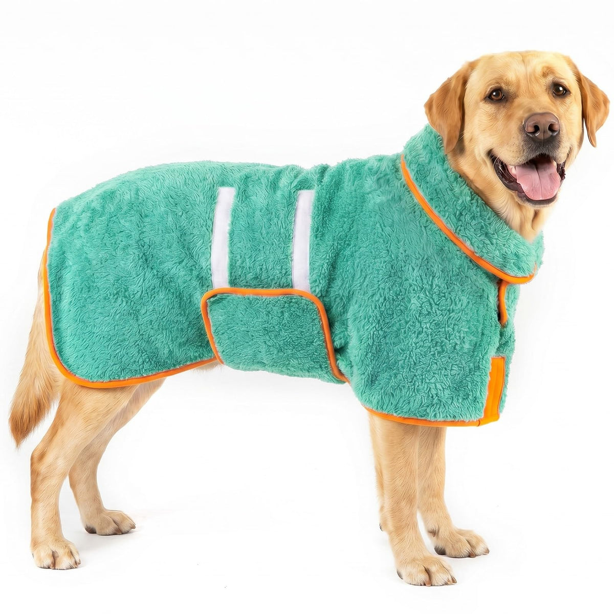Dog Bathrobe, Super Absorbent for Small to Large Dogs, Dark Blue XL | Dog Robes with Soft Fleece, Warm & Cozy, Adjustable Fit, and Quick Drying Coat for Baths Swimming and Grooming