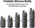 Collapsible Water Bottles Travel water bottle Sports Portable Sport Water Bottle Reusable Water Bottles comes with mountaineering Buckle 500ml silicone Water-proof camping water bottle