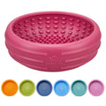 Dog Lick Bowl, Animire Freeze Lick Mat for Dogs, Non-Slip Slow Feeder Licking Bowl Enrichment Treat for Distraction Anxiety Relief, Food Grade Silicone, Dishwasher Safe(Dark Blue,S)