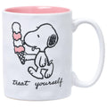 Silver Buffalo Peanuts Snoopy Fall Leaf, Wide Rim Ceramic Mug, 16oz