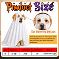 Halloween Ghost Dog Costume Glow Eyes Breathable Outfit for Medium Dogs