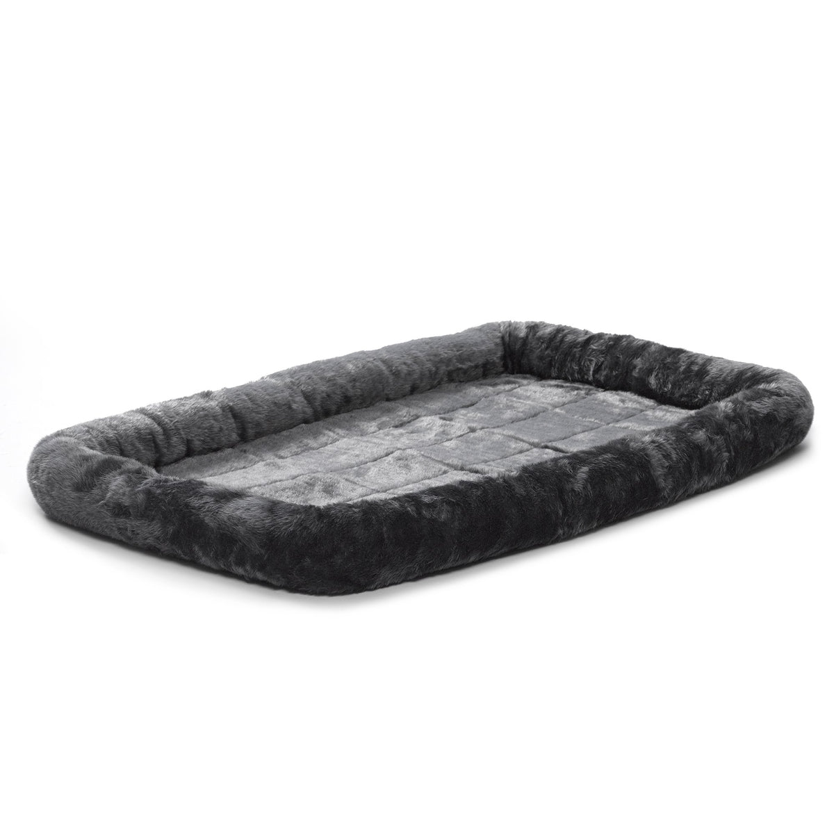 MidWest Homes for Pets QuietTime Dog Bed - White Fleece Bolster, Ultra-Soft and Machine Washable, Fits 42-Inch Crates and Carriers, for Large Breed Dogs