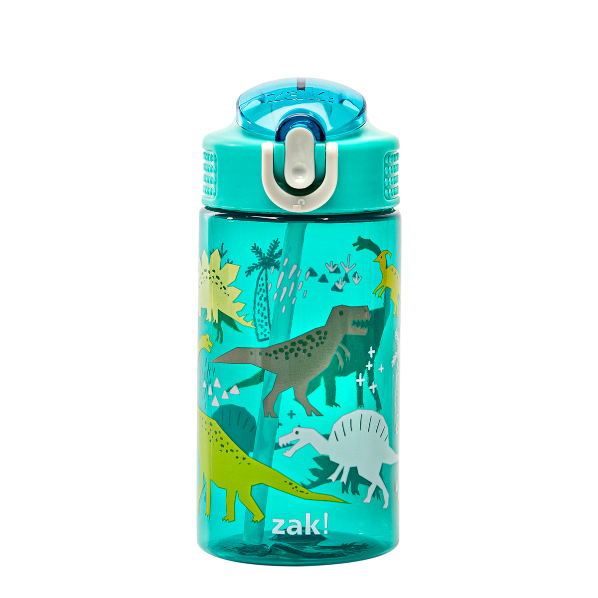 Zak Designs Sanrio Hello Kitty Sage 16oz Leak-Proof Straw Kids Water Bottle | BPA Free, Durable Plastic, Cupholder Friendly, Dishwasher Safe, Easy to Clean, Lid Lock, Handle, For School, Home, Travel