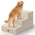 Dog Stairs for Large Dogs 18" H, Extra Wide Pet Steps for Couches & Beds | Aodisman Pet Stairs with 20" Wide,Deep Steps and Reinforced Support Boards for Easy Climb,Ideal for Large & Senior Dogs,Grey