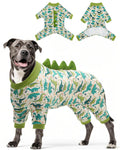 CuteBone Dinosaur Costume Dog Pajamas, Stretchy Spandex Crystal Velvet Sleepwear Coat for Small Dogs, Soft & Warm Pet Outfit Clothes for Cold Weather, Cozy Pullover Design COSP05XXL