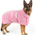 Dog Bathrobe, Super Absorbent for Small to Large Dogs, Dark Blue XL | Dog Robes with Soft Fleece, Warm & Cozy, Adjustable Fit, and Quick Drying Coat for Baths Swimming and Grooming