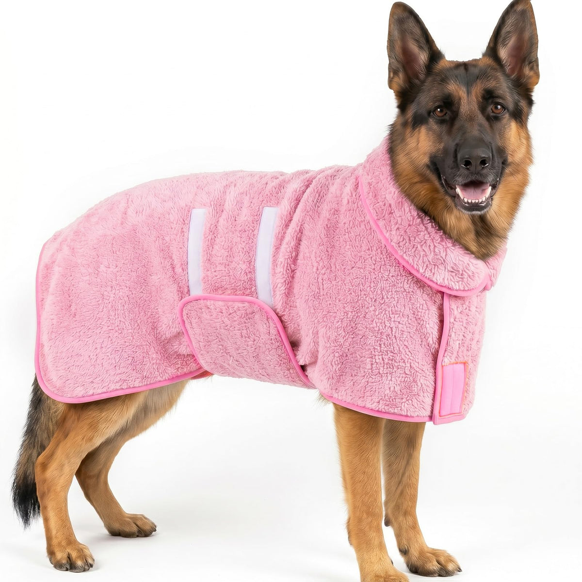 Dog Bathrobe, Super Absorbent for Small to Large Dogs, Dark Blue XL | Dog Robes with Soft Fleece, Warm & Cozy, Adjustable Fit, and Quick Drying Coat for Baths Swimming and Grooming