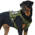 Auroth Tactical Dog Harness for Large Dogs No Pull Adjustable Pet Harness Reflective K9 Working Training Easy Control Pet Vest Military Service Dog Harnesses Army Yellow L