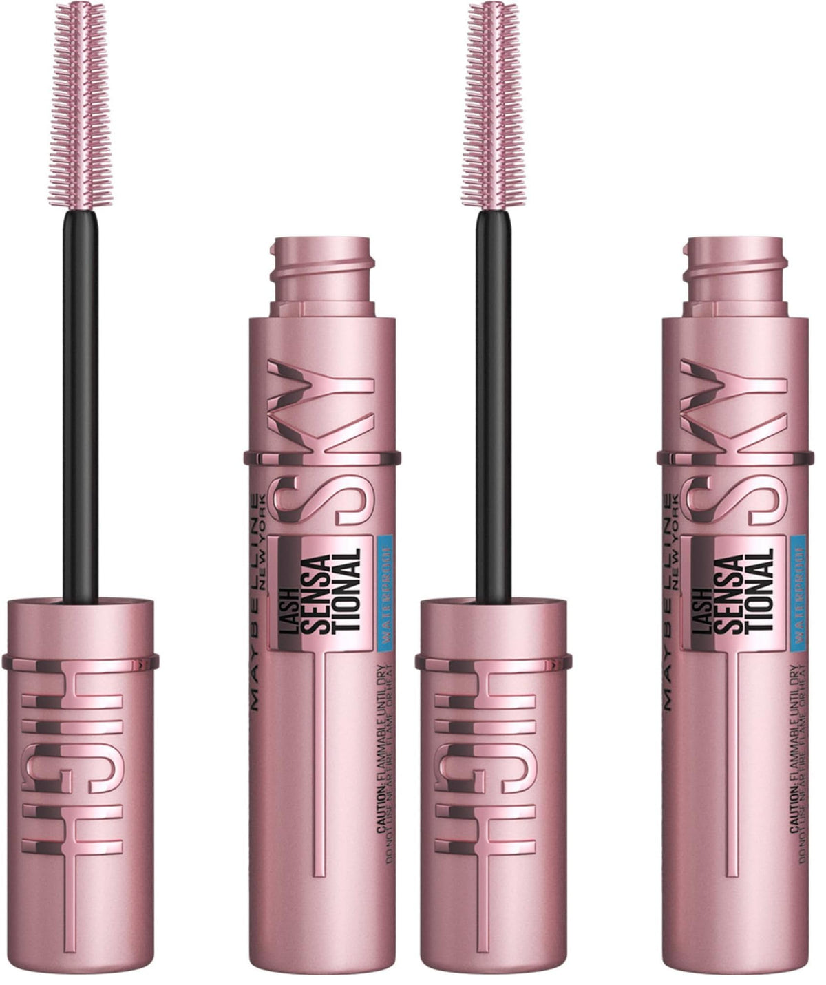 Maybelline Lash Sensational Sky High Mascara Makeup, Volumizing, Lengthening, Defining, Curling, Multiplying, Buildable, Washable Formula, Burgundy Haze, 1 Count