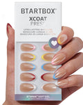 BTArtbox Press On Nails, Liquid Radiance, Medium Almond, Cat Eye, 32Ct | Lamp-Curable 4-Week Wear, Salon-Quality Natural Nails, 10-Minute Easy Daily Application, 16 Sizes, All-in-One Complete Kit
