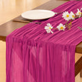 Fall Table Runner Terracotta Cheesecloth Boho Wedding Thanksgiving Decor
