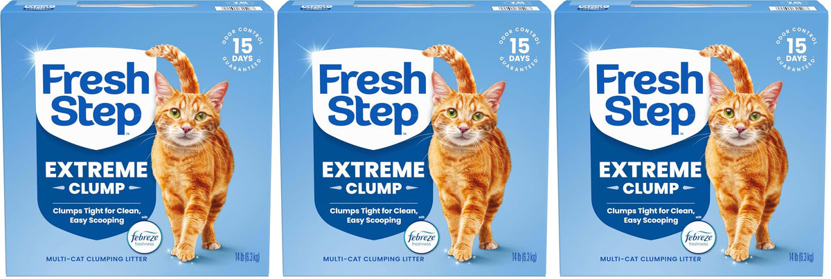 Fresh Step Clumping Cat Litter, Multi-Cat Odor Control, 14 lbs (Pack of 2)