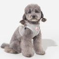 Pinkaholic New York Lidia Vest Dog Harness Step-in Warm Winter Flower Pattern for Small Dog, Light Grey, Large