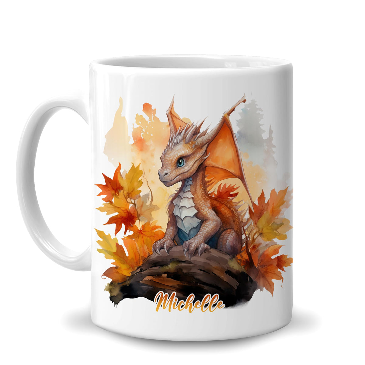 Hyturtle Fall Cat Maple Leaves Coffee Mug with Spoon Gifts on Birthday