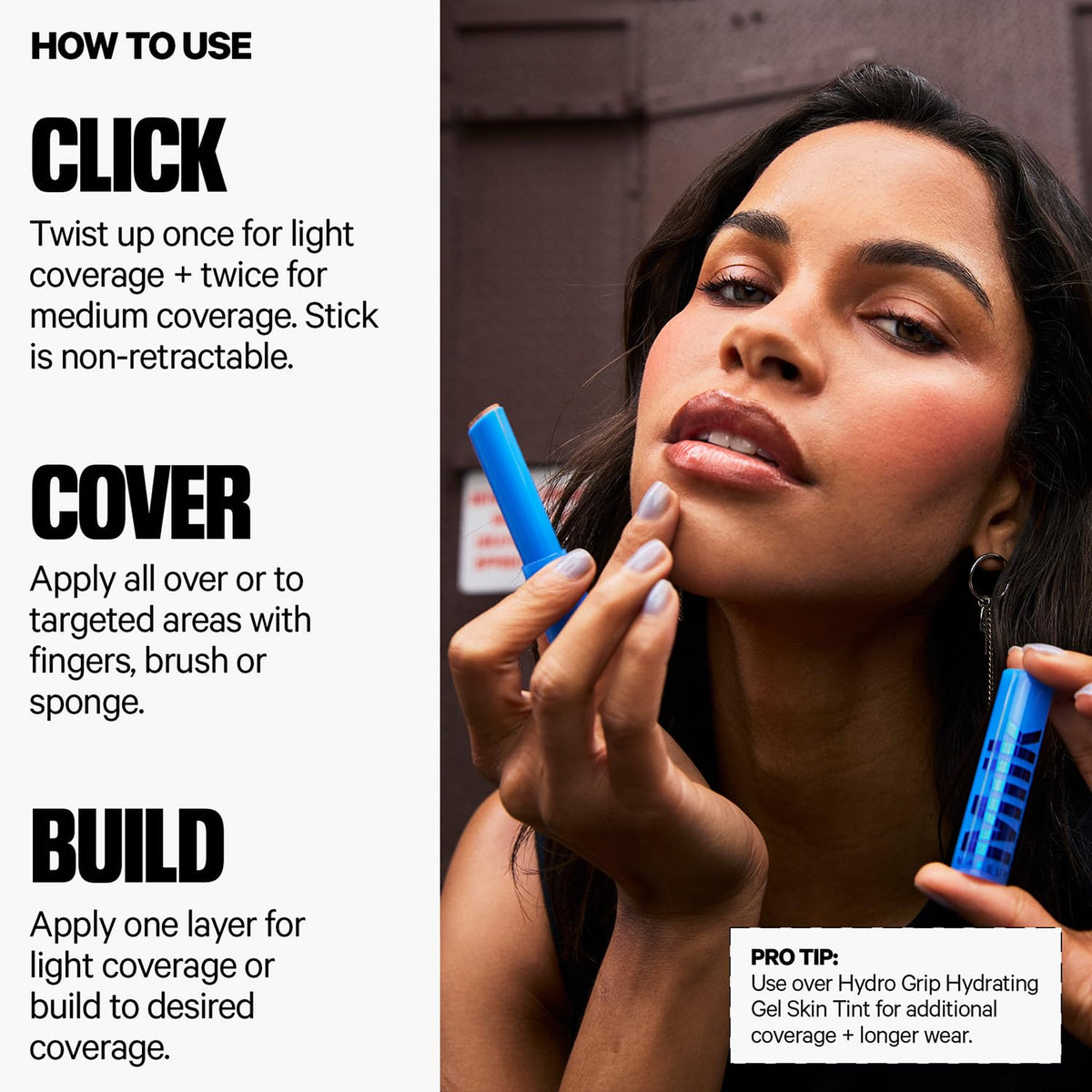 Milk Makeup Hydro Grip Gel Concealer with Hyaluronic Acid – 12HR Hydrating Concealer + Complexion Stick for Buildable Coverage of Under Eyes, Dark Circles + Redness – Creamy Formula w/Dewy Finish