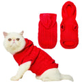 PUPTECK Winter Dog Cat Sweater Coat - Soft Cold Weather Clothes Knitwear for Kitties & Small Dogs Indoor Outdoor Walking Warm, Knitted Classic for Doggies Kitties Girls Boys, Pink M