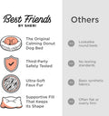 Best Friends by Sheri The Original Calming Donut Dog Bed for Large Dogs up to 100 lbs, Shag Faux Fur, Taupe, Large, 36" x 36"