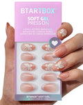 BTArtbox Press On Nails, Cream Puff, Short Almond, Ombre Off White, 32Ct | 2+ Weeks Wear, Salon-Quality Natural Nails, 10-Minute Easy Daily Application, Fast Removal, 16 Sizes, All-in-One Complete Kit