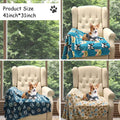 Rezutan 1 Pack 3 Blankets for Dogs, Dog Blanket for Large & Medium Pet Cat, Premium Soft Fluffy Suitable for Dog Kennels & Beds, Sofas, Gifts Puppy Essentials, 41x31inch, Gray/Blue/Beige