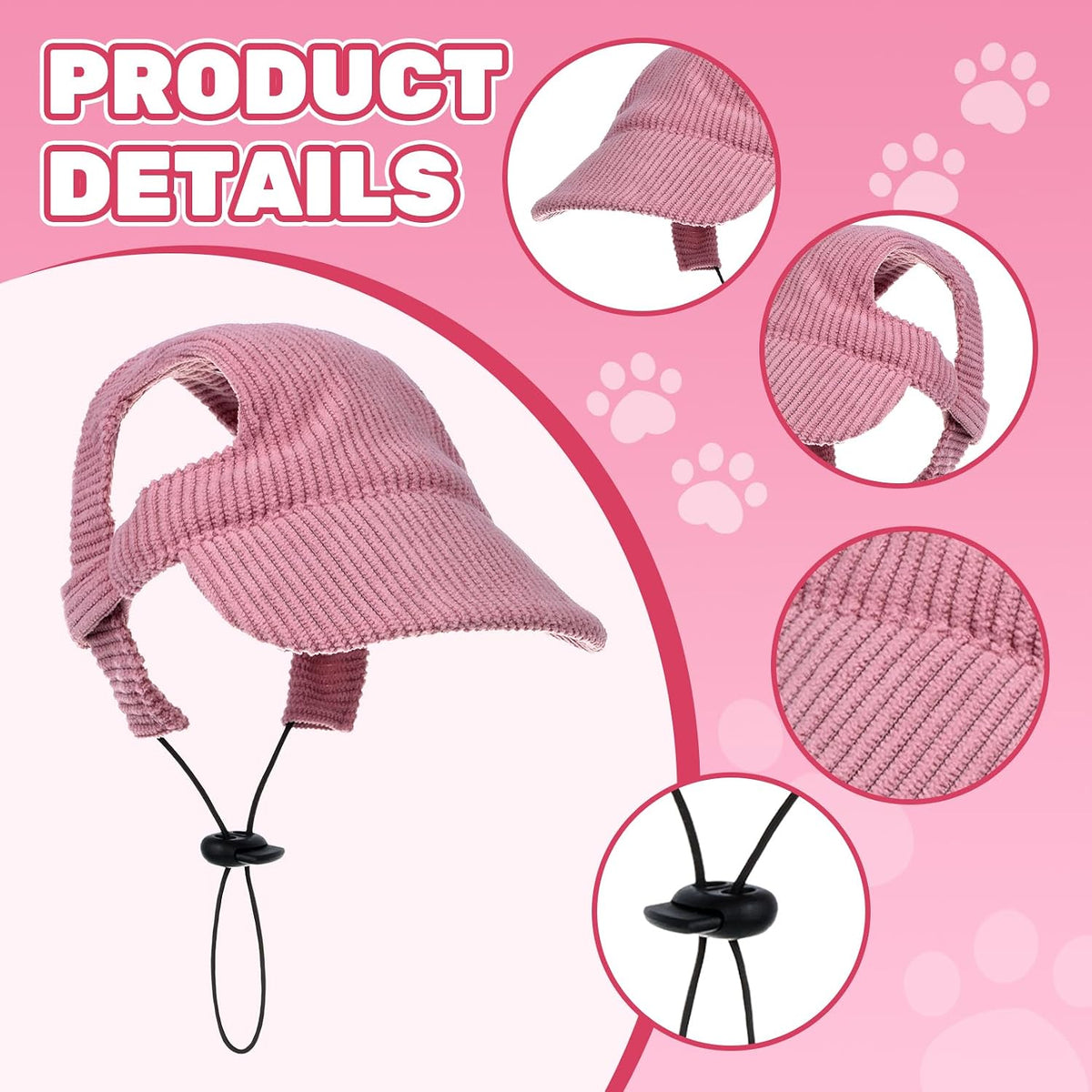 Rbenxia Dog Sun Hat with Ear Holes Pet Summer Baseball Beach Visor Hat