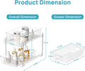 Vtopmart 4 Pack Pull Out Bathroom Under Sink Organizer (S-Standard) | Slide-out drawers, Multi-purpose storage, Clear visibility, Easy Set-up