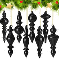Mifoci 8 Pcs 6 Inch Mercury Glass Finial Christmas Ornaments,Red