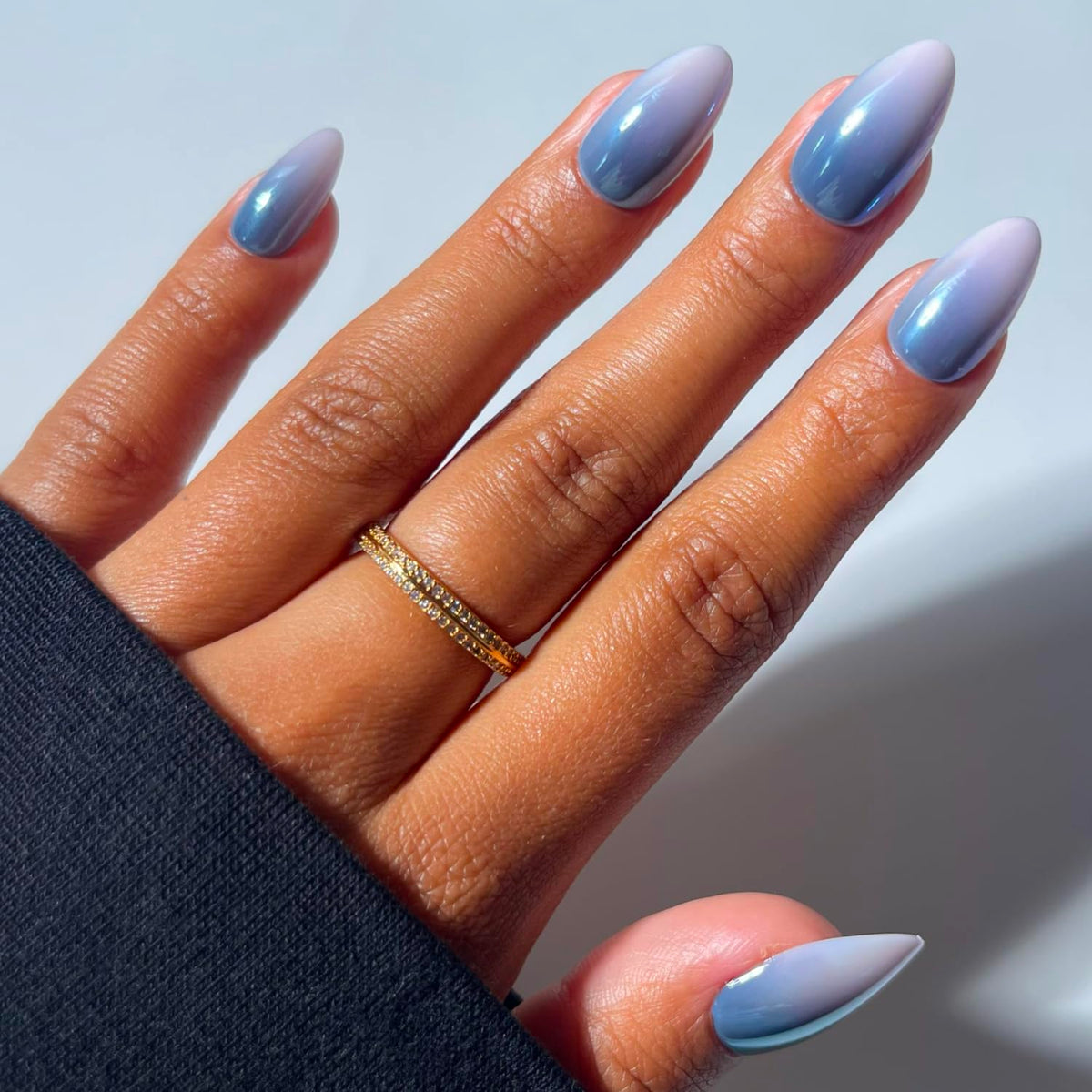 Glamnetic Halloween Press On Nails, Short Almond Glossy, Ghost Besties
