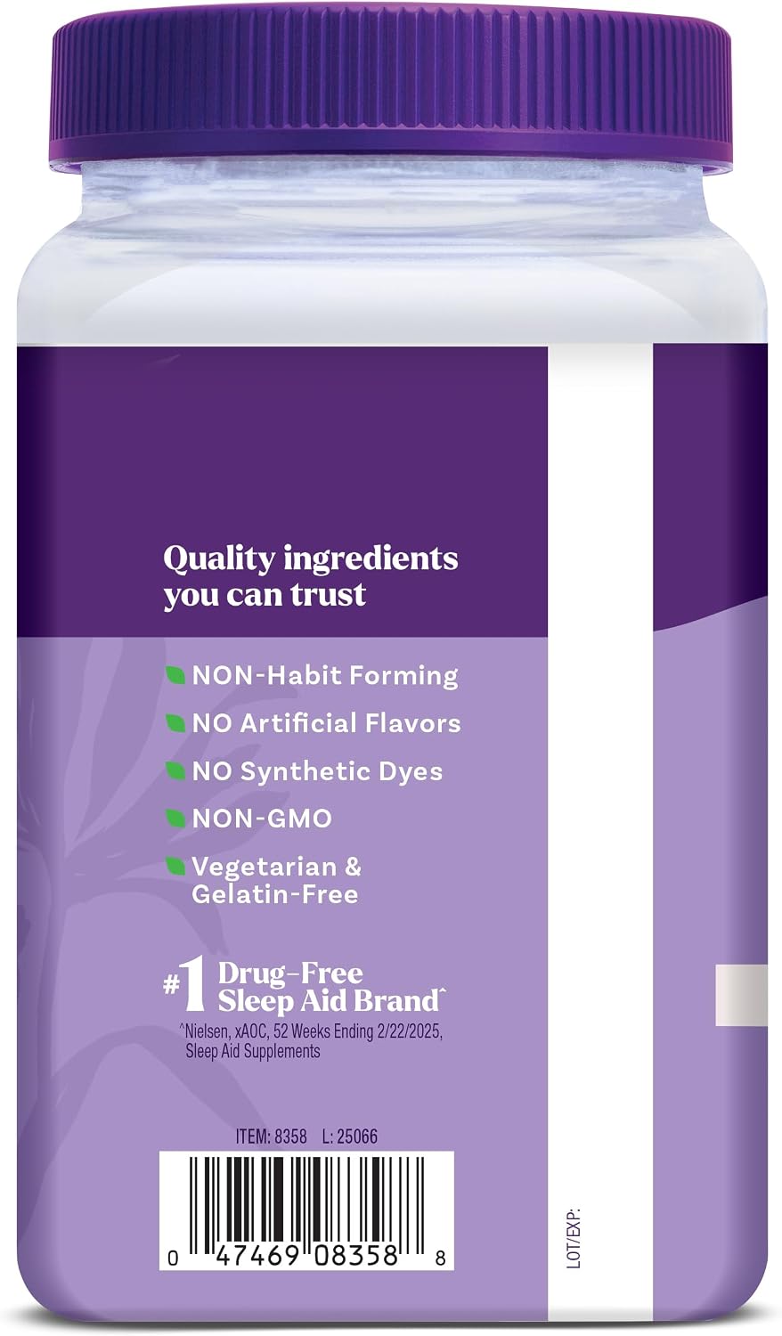 Natrol Sleep & Restore Magnesium Glycinate Blend Gummies, Cherry, 60 Count | Melatonin-Free, Nightitme Sleep-Aid for Adults, Calm Magnesium Glycinate with GABA, Botanical Blend, 100% Drug-Free