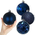 Rose Red 4.0" Large Christmas Balls - Christmas Tree Decoration Ornaments Shatterproof Hanging Balls for Birthday Halloween Holiday Wedding Decorations Set of 4pcs