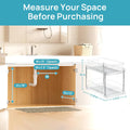 Vtopmart 4 Pack Pull Out Bathroom Under Sink Organizer (S-Standard) | Slide-out drawers, Multi-purpose storage, Clear visibility, Easy Set-up