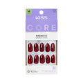 Kiss Core, Press On Nails, Nail glue included, 'Apple Blossom', Red, Medium Size, Almond Shape, Includes 32 Nails, 2g Glue, 1 Manicure Stick, 1 Mini File